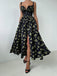 Robe Col V Imprimé Citron Fendue Taille Haute Années 1950 10
