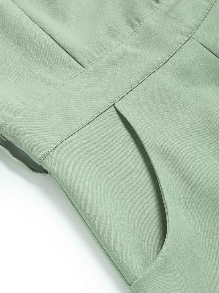 [Prévente] Combishort Col Claudine Nœud Ceinturée Vert Sauge Années 1950 7