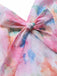 [Prévente] Robe Florale Aquarelle Dentelle Nœud Multicolore Années 1950 6