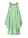 Robe Inspiration Elfe Princesse Brodée Cosplay Verte Années 1980