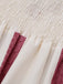Robe Évasée Rose Bretelles Fines Beige Années 1950 5