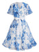 [Grande Taille] Robe Floral Col V Mousseline Années 1950