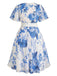 [Grande Taille] Robe Floral Col V Mousseline Années 1950