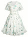[Grande Taille] Robe Floral Col V Mousseline Années 1950