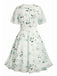 [Grande Taille] Robe Floral Col V Mousseline Années 1950