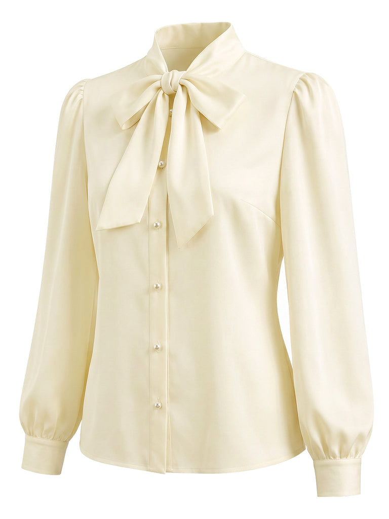 [Prévente] Ensemble 3PCS avec blouse à col lavallière, gilet à carreaux et jupe en A Années 1940