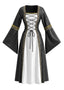 Robe longue de costume d'Halloween cour médiévale années 1980