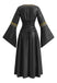 Robe longue de déguisement d’Halloween à liens style cour médiévale Années 1980 - 2