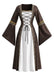 Robe longue de déguisement d’Halloween à liens style cour médiévale Années 1980 - 3