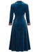 Manteau long en velours à col à revers et imprimé léopard Années 1950 - 2