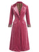 Manteau long en velours à col à revers et imprimé léopard Années 1950 - 5