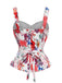 [Prévente] Corset à col carré et imprimé fleurs Années 1950 - 3
