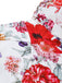 [Prévente] Ensemble corset à imprimé fleurs et robe blanche à nœud Années 1950 - 9