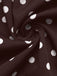 Robe marron à pois, col à revers, boutons et ceinture Années 1960 - 6