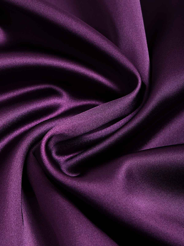 [Prévente] Robe gothique Lolita violet profond en satin à découpe cœur Années 1940 - 5