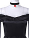 Robe longue noire de reine Joker à épaules dénudées pour Halloween Années 1970 - 4