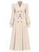 [Prévente] Trench beige à double boutonnage et manches bouffantes Années 1940 - 2