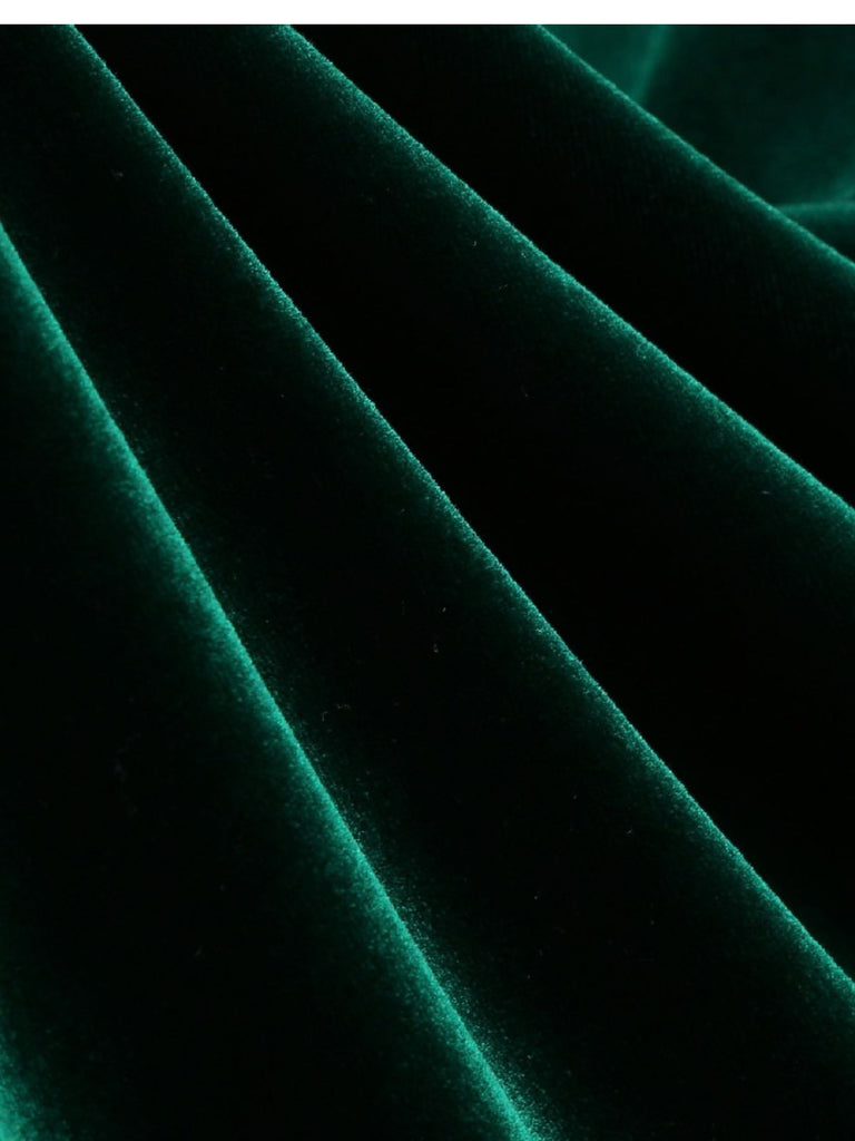 Robe trapèze en velours à col V et bretelles à nouer Années 1960 - 6