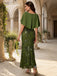 Robe sirène verte à broderies florales à sequins Années 1920 - 5