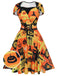 Robe col reine à lacets pour Halloween des années 1950