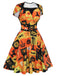 Robe col reine à lacets pour Halloween des années 1950
