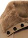 Manteau en hiver cintré à col en fourrure de Noël Chic