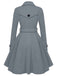 Manteau slim à revers couleur unie des années 1950