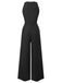 Combinaison noire boutonnée sans manches des années 1950
