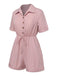 Combishort unie à lacets et col chemise des années 1950
