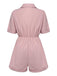 Combishort unie à lacets et col chemise des années 1950