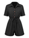 Combishort unie à lacets et col chemise des années 1950