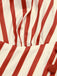 Combishort à revers rayé rouge brique des années 1940