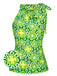 Haut sans manches à col noué et motif floral des années 1960