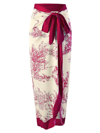 Maillot de bain et cache maillot floral à encre vintage des années 1960