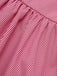 Robe rose à rayures fines et col noué des années 1950