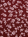 Robe à fleurs en V rouge vin des années 40 Vintage Chic