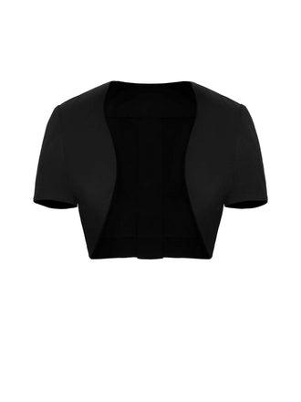 Veste courte noire à nœud solide des années 1950