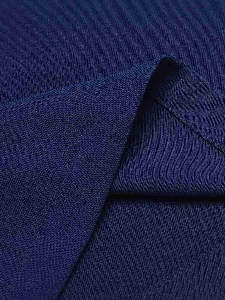[Grande taille] Combinaison patchwork à pois bleu foncé des années 1930