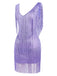 Robe sans manches à col en V franges des années 1920