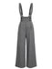Pantalon salopette boutonné à carreaux Glen vert des années 40