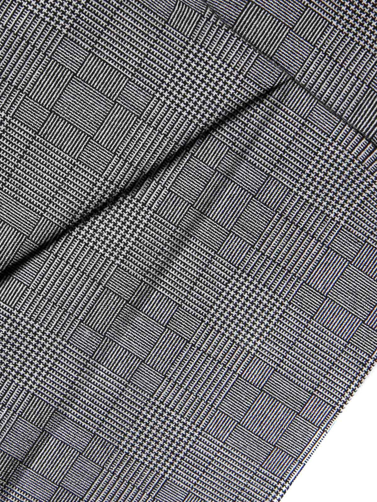 Pantalon salopette boutonné à carreaux Glen vert des années 40