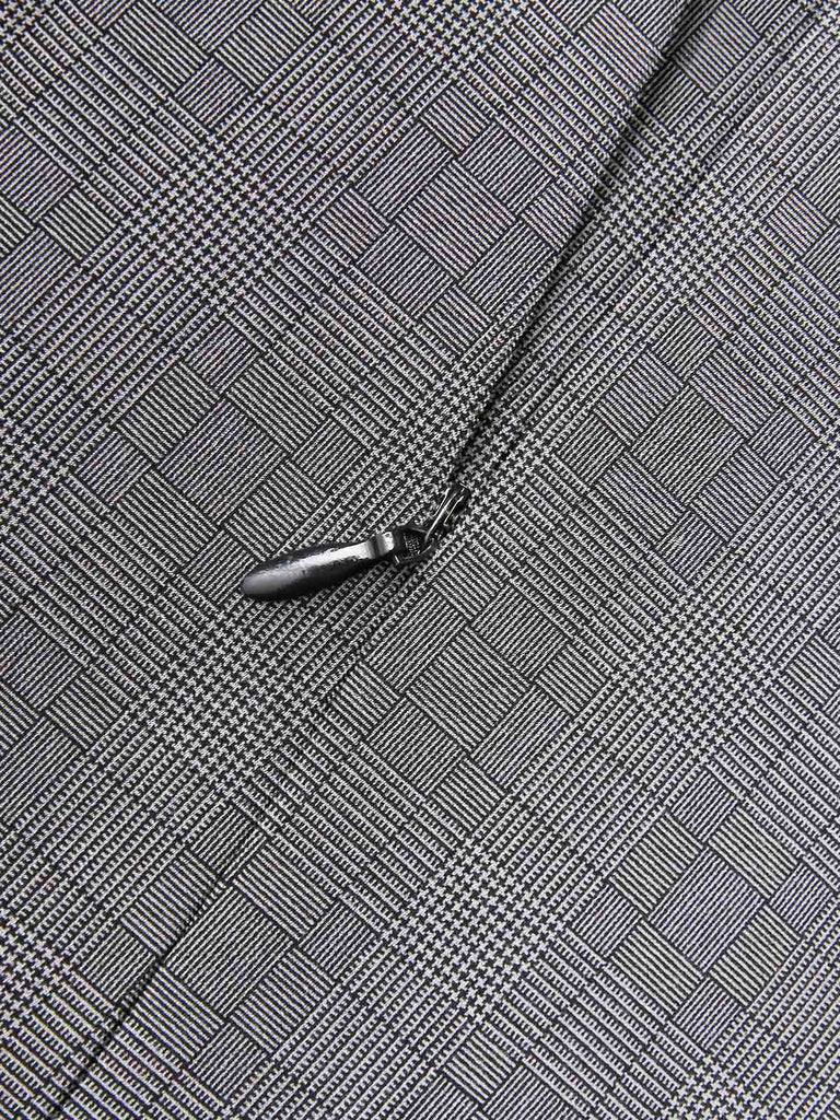 Pantalon salopette boutonné à carreaux Glen vert des années 40