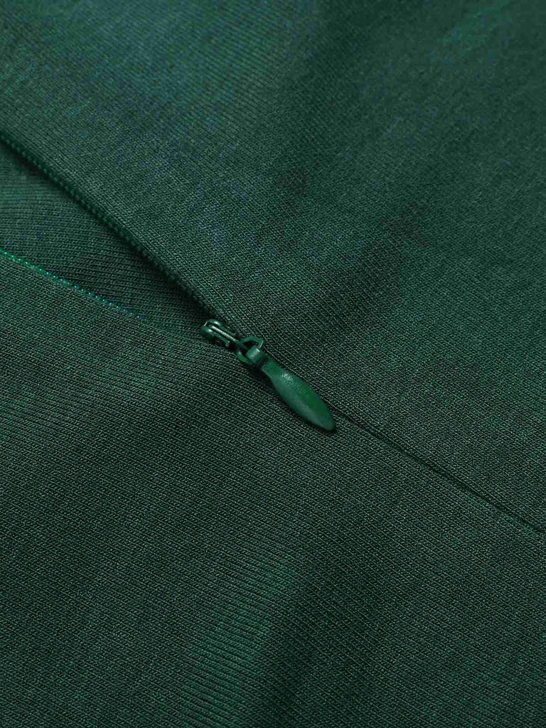 Combinaison à carreaux verts col trou de serrure des années 1930