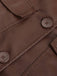 Manteau en cuir à revers solide des années 1940