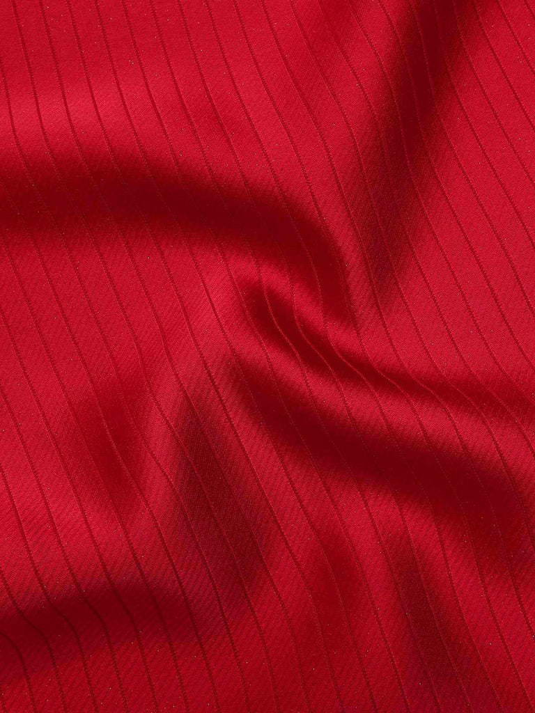 Robe à épaules dénudées rouge et verte sapin de Noël des années 1950