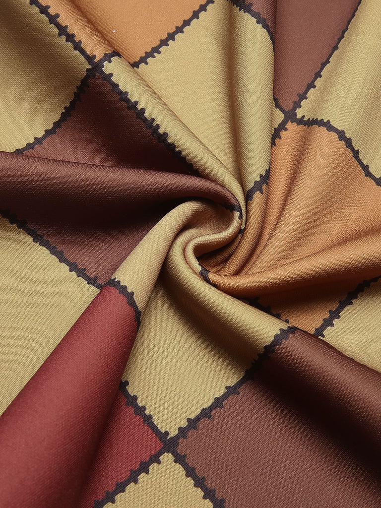 [Prévente] Combinaison dos nu rose motifs géométriques patchwork des années 1970