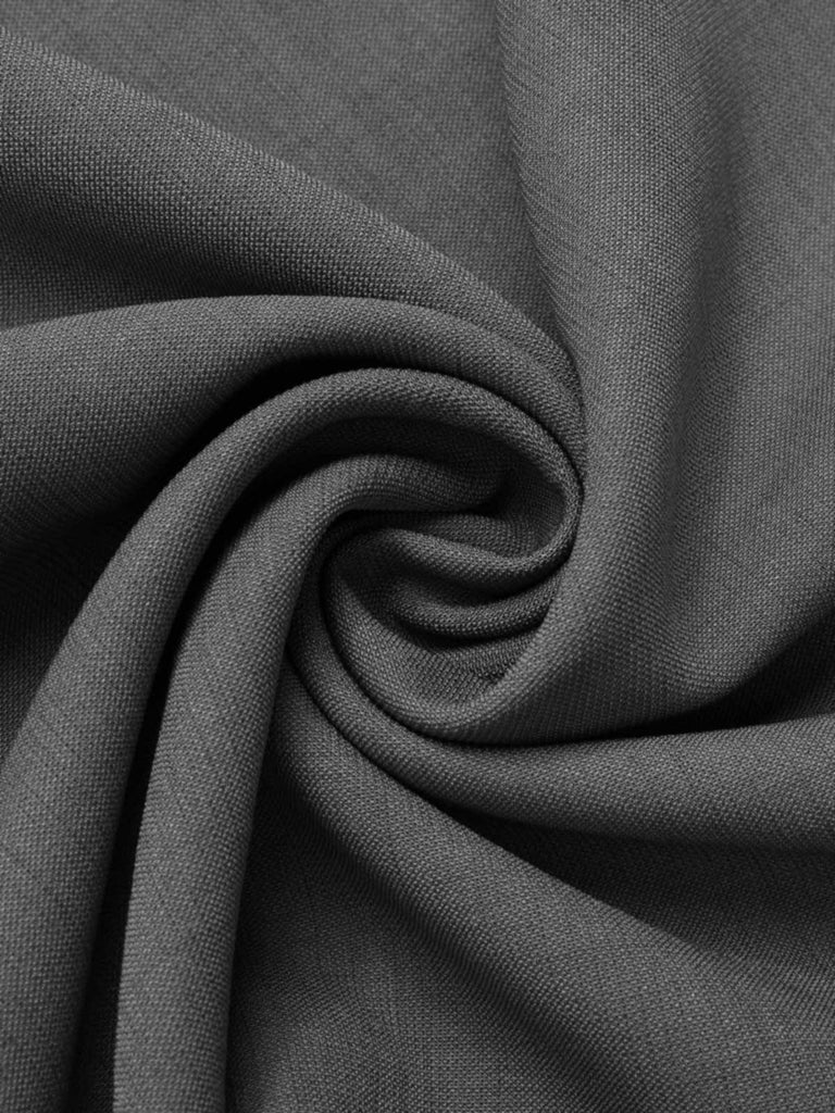 Robe à bretelles plissée à blocs de couleurs grise des années 40