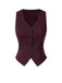 [Prévente] 2PCS Gilet à rayures fines vin rouge et jupe plissée des années 60