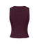 [Prévente] 2PCS Gilet à rayures fines vin rouge et jupe plissée des années 60