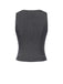2PCS Gilet à rayures fines gris foncé et jupe plissée des années 60